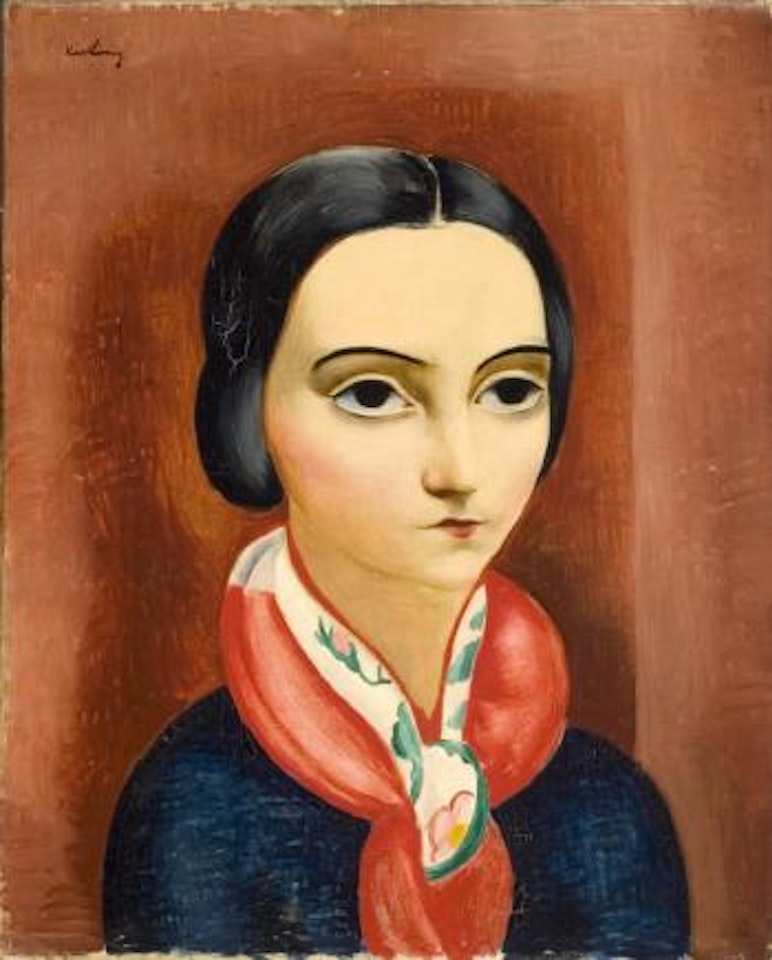 Jeune Femme Brune au Foulard by Moïse Kisling