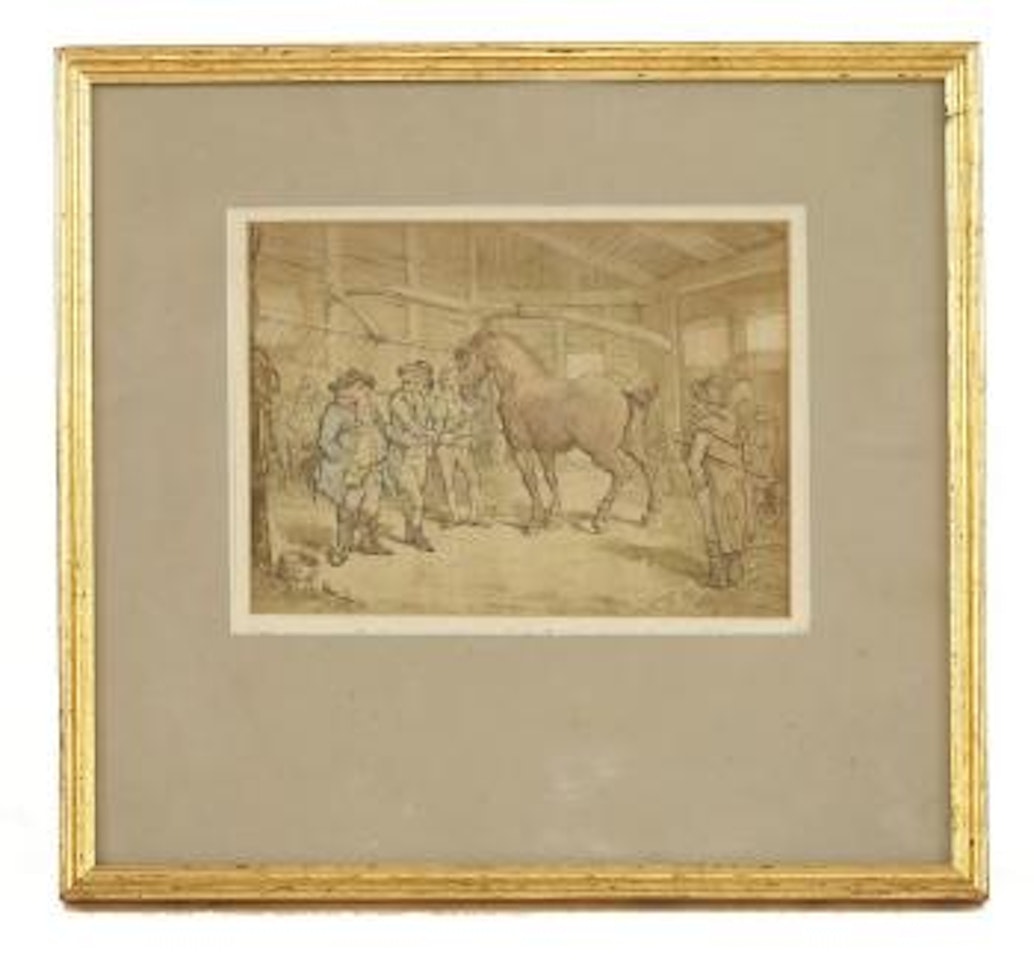 Horse training pen by Thomas Rowlandson