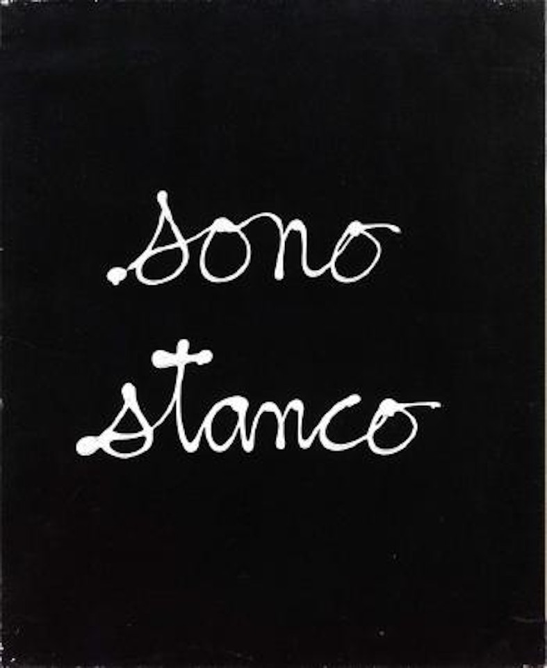 Sono stanco by Ben Vautier