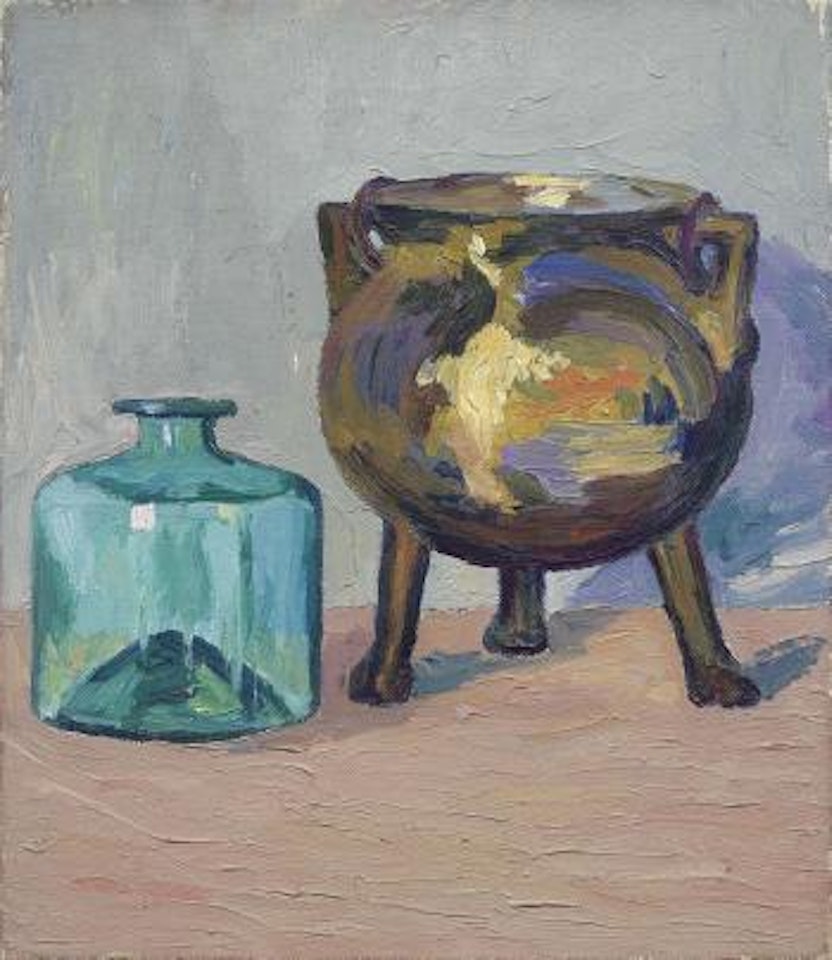 Le chaudron en bronze by Alberto Magnelli