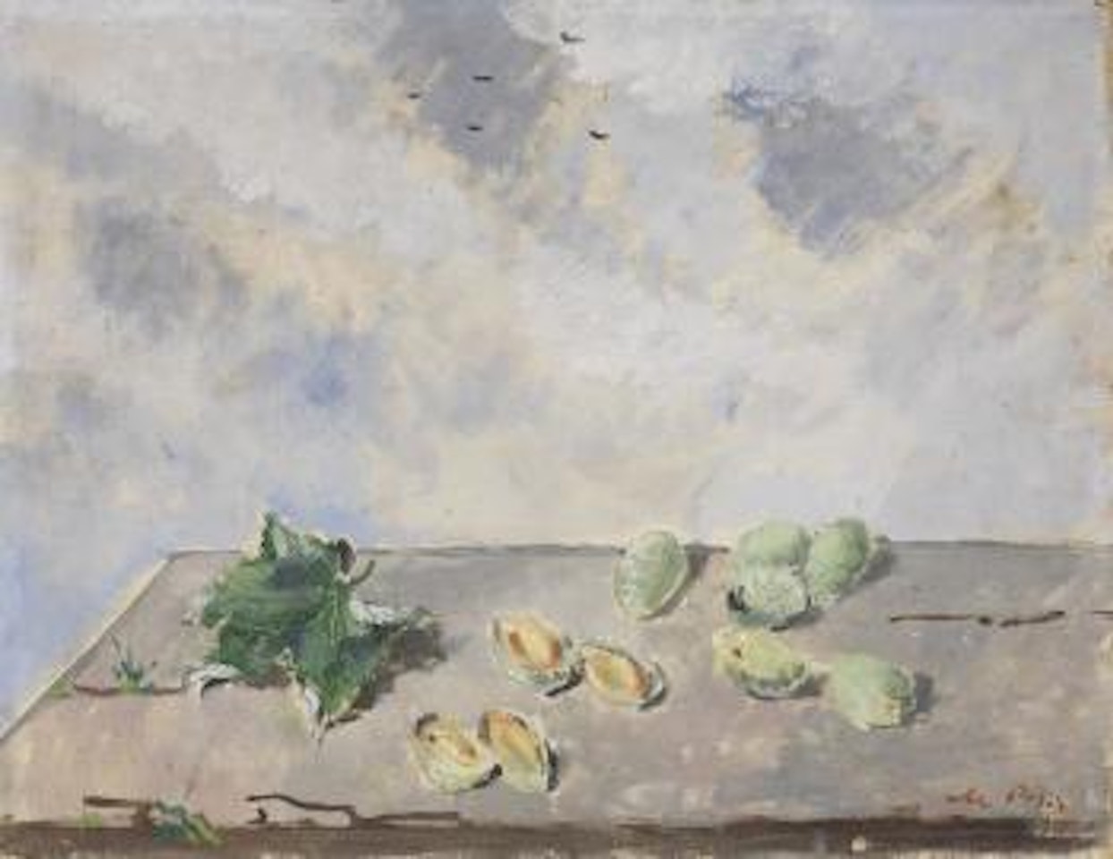 Natura morta con mandorle by Filippo de Pisis
