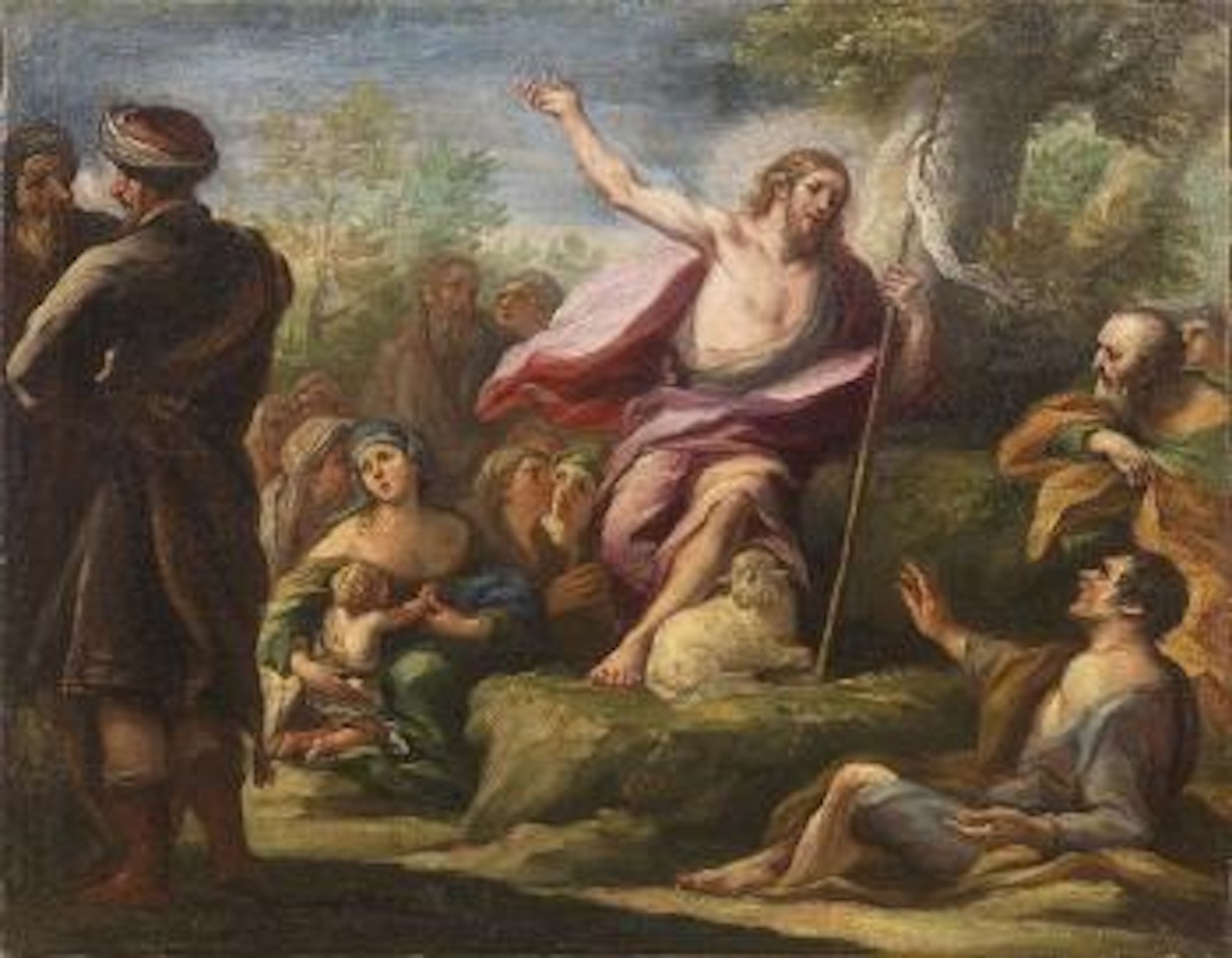 Predica di S. Giovanni Battista by Circle of Luca Giordano