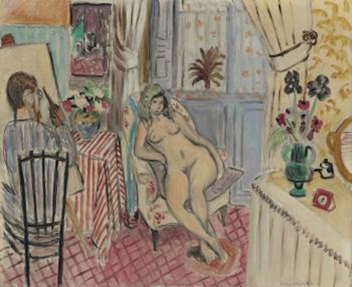L'artiste et le modèle nu by Henri Matisse