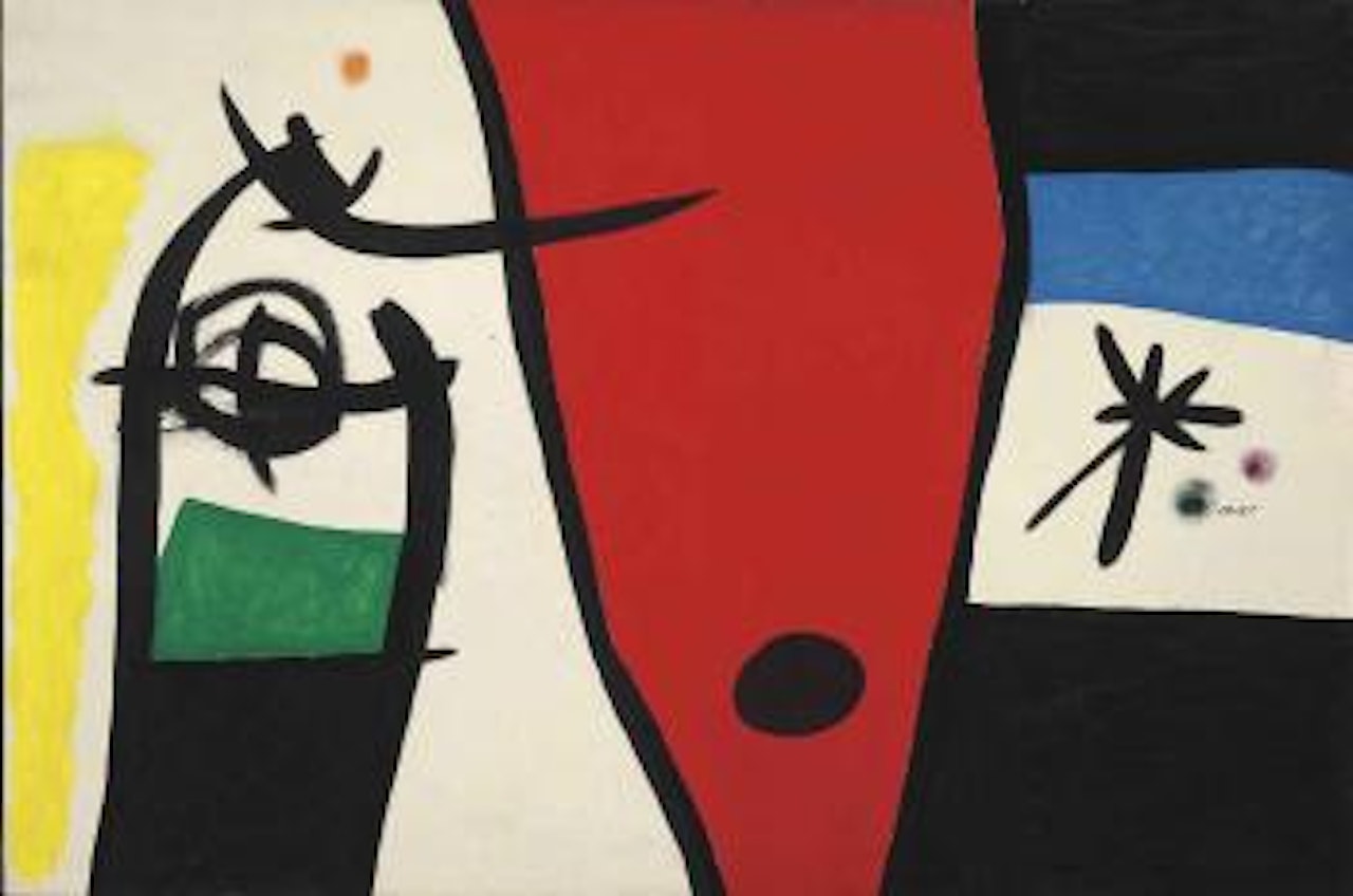 Femme à la voix de rossignol dans la nuit by Joan Miró
