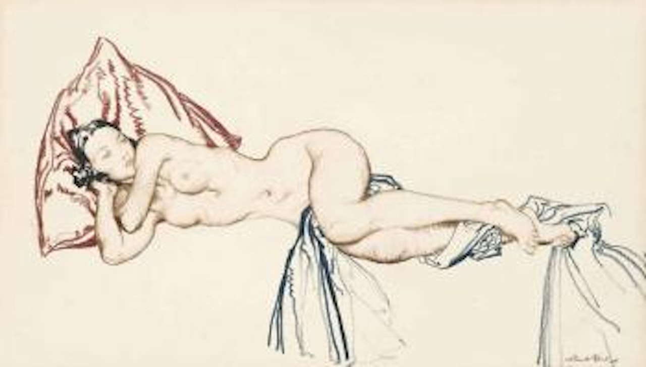 Sleeping nude by William Russell Flint