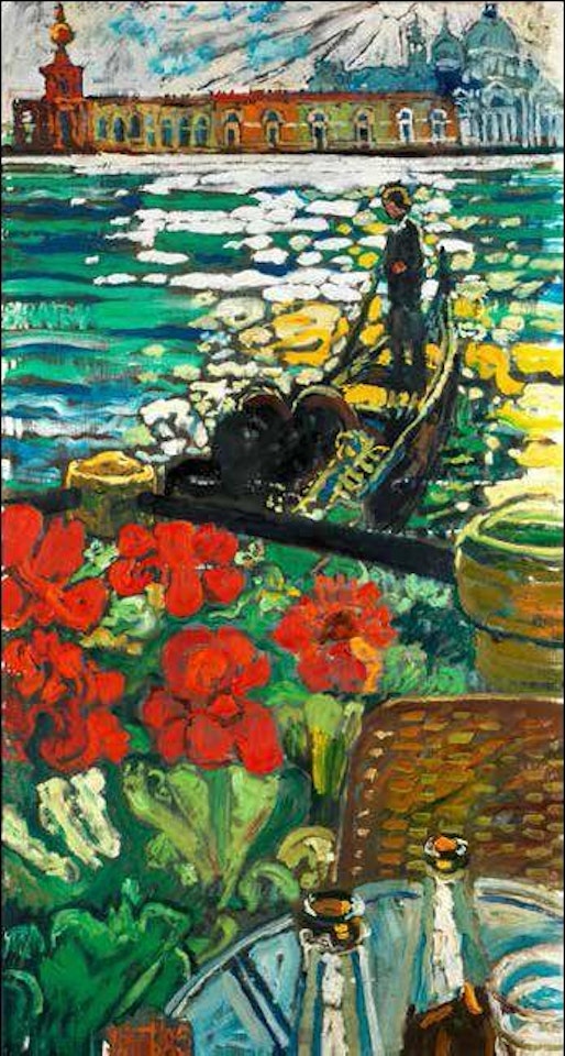 View of a Venetian Canal by John Bratby