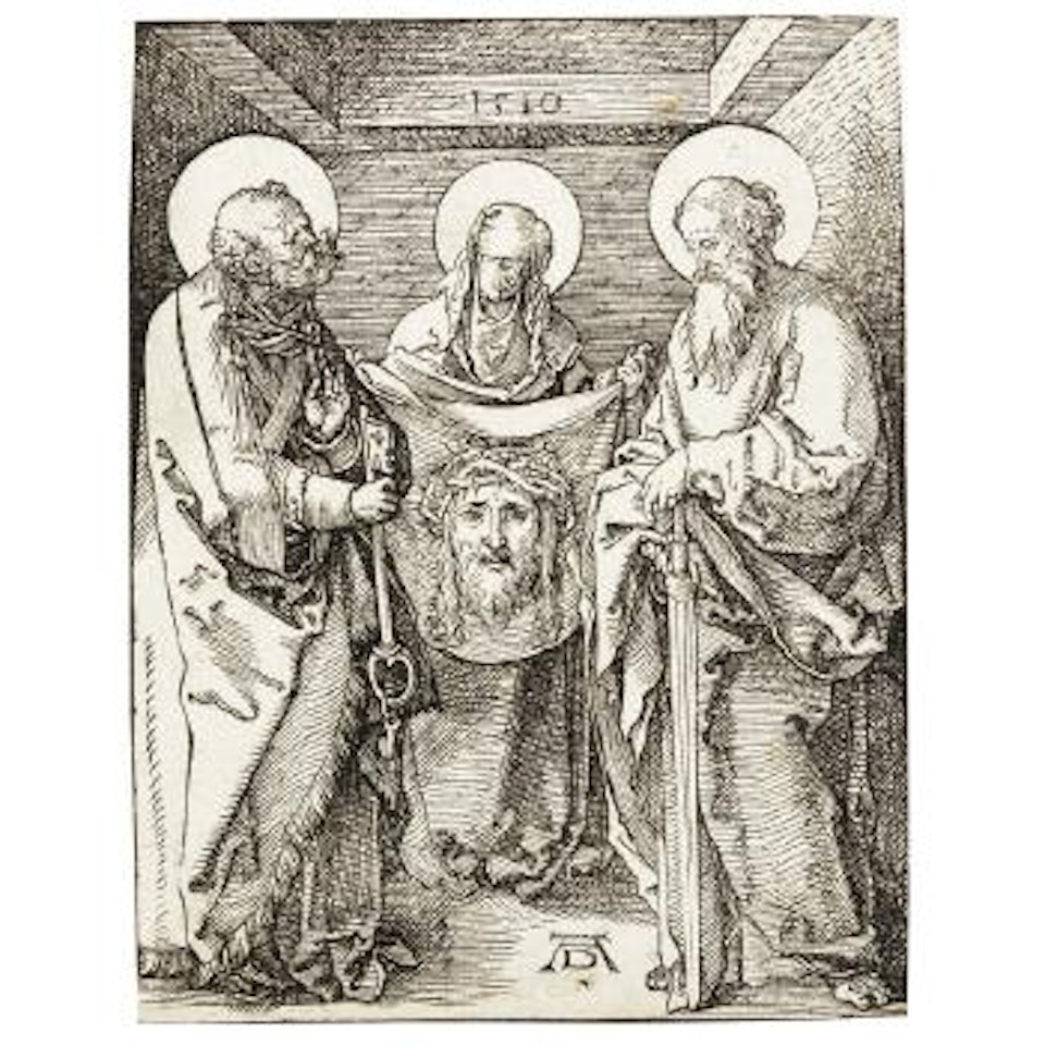 Saints Veronica, Peter and Paul, from the Large Passion (Bartsch 38) by Albrecht Dürer