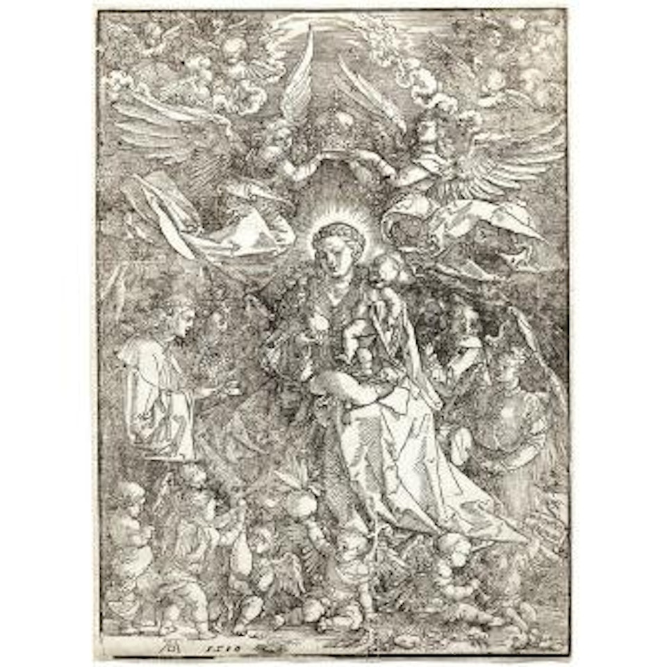 The Virgin and Child surrounded by many angels, from the Life of the Virgin (Bartsch 101) by Albrecht Dürer