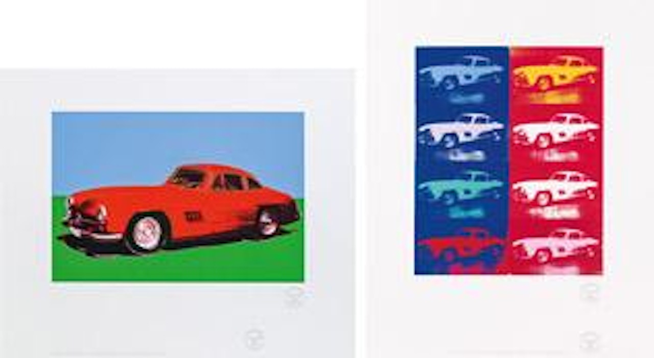 Cars Mercedes 300 SL Gulwing; MercedesBenz 300 SL Coupé by Andy Warhol