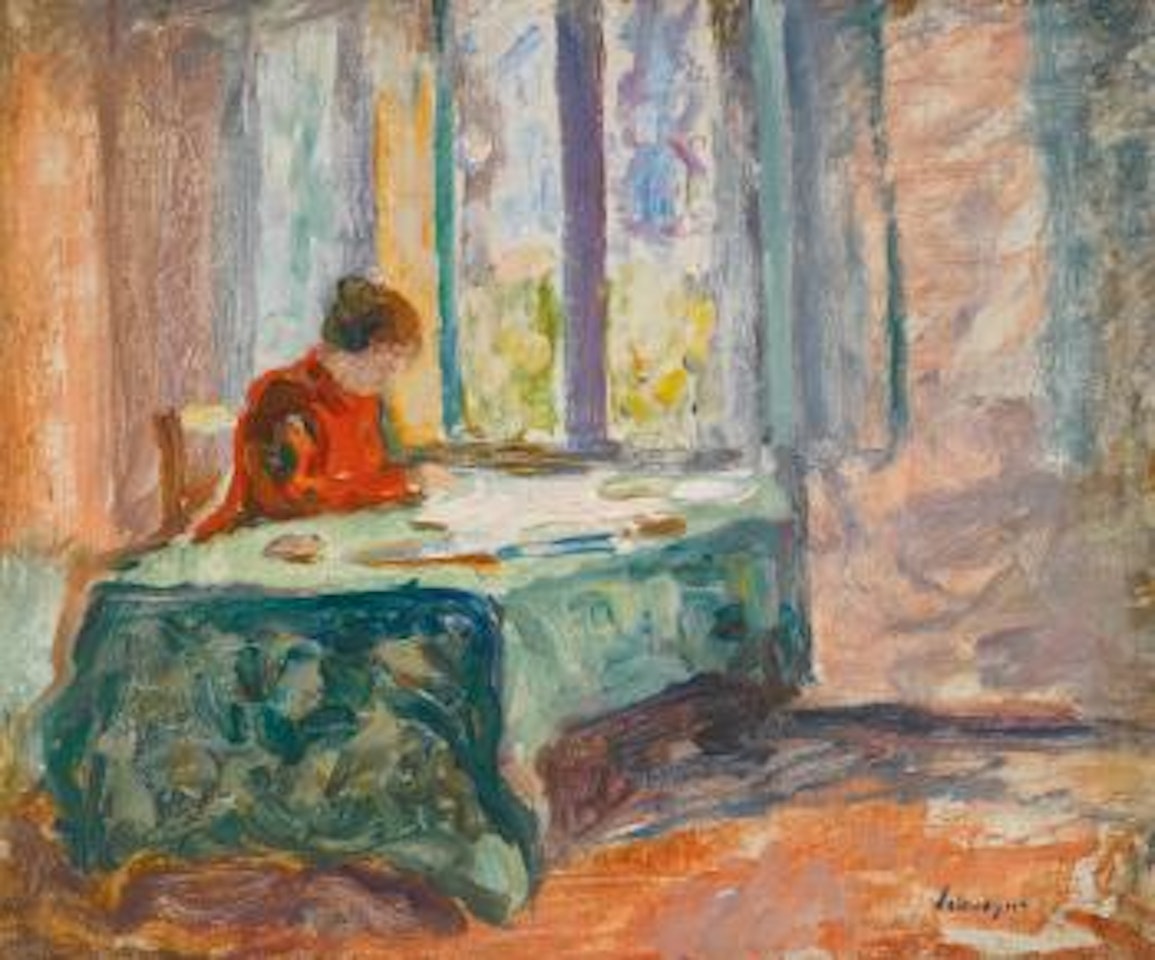 Madame Lebasque Lisant by Henri Lebasque
