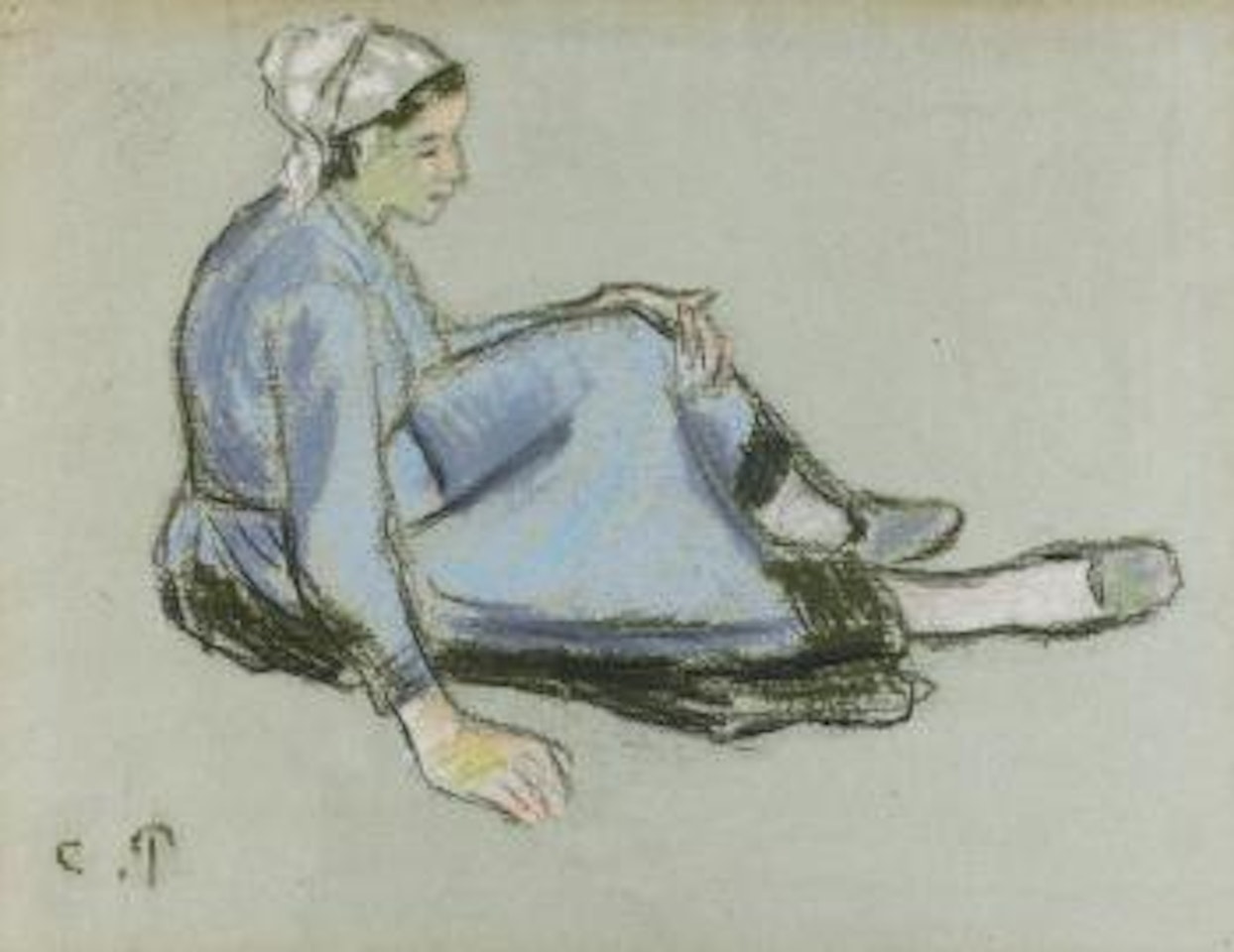 Paysanne Assise by Camille Pissarro