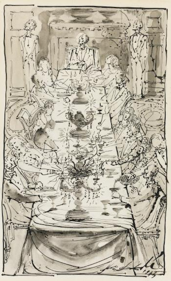 Le Dîner, "Vouz Voulez Que Je Vous Parle De Ce Dîner?" by Salvador Dali