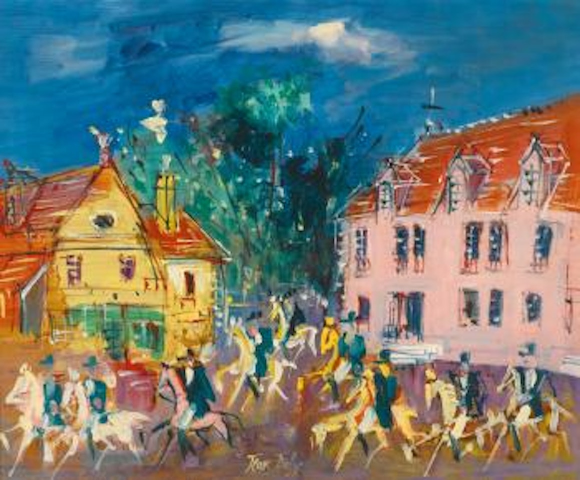 Place De L'abbaye À Preuilly-sur-claise by Jean Dufy