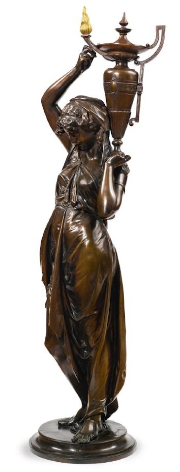 La Porteuse De Lampe À Huile by Albert-Ernest Carrier-Belleuse