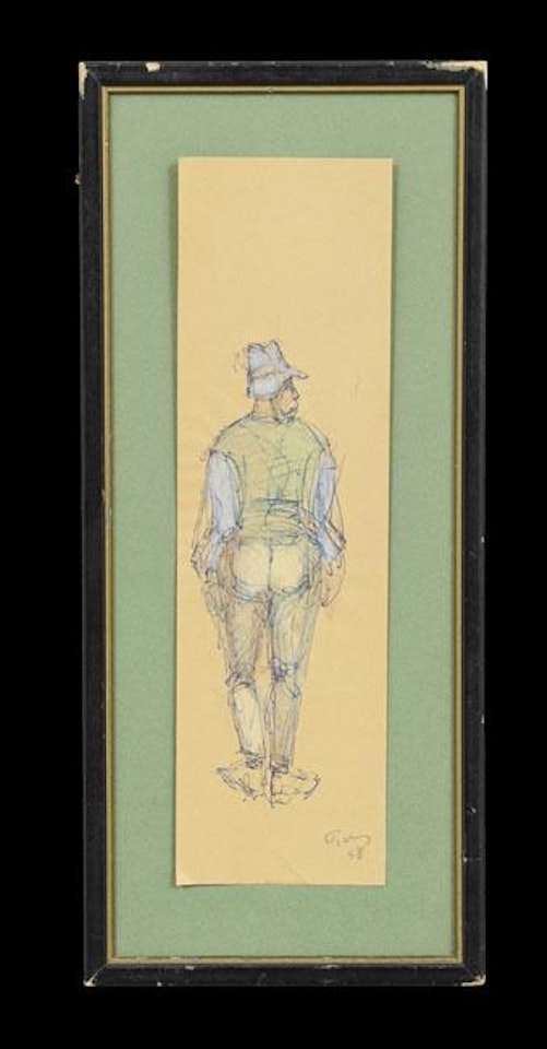 Untitled figural sketch by Mark Tobey