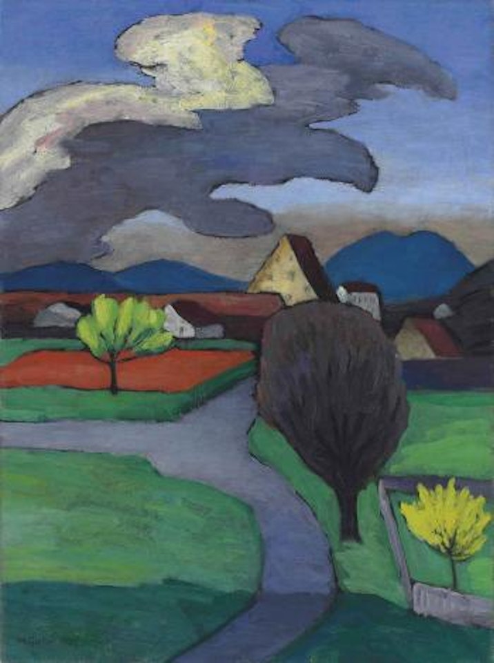 Bäumende Wolke Über Der Burg, Murnau by Gabriele Münter