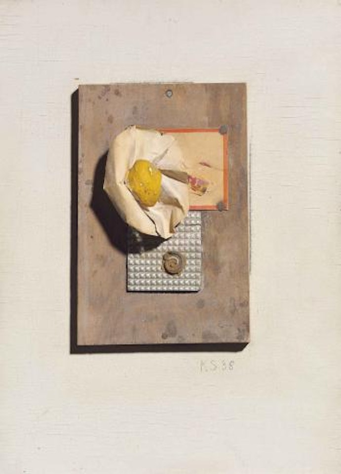 Ohne Titel (Kleines Merzbild Mit Papierblume) by Kurt Schwitters