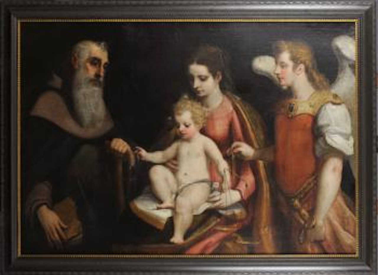 La Vierge, saint Francois et l'Ange by Venetian School