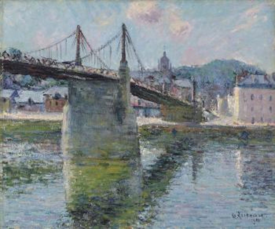 Le Pont Suspendu D'elbeuf by Gustave Loiseau