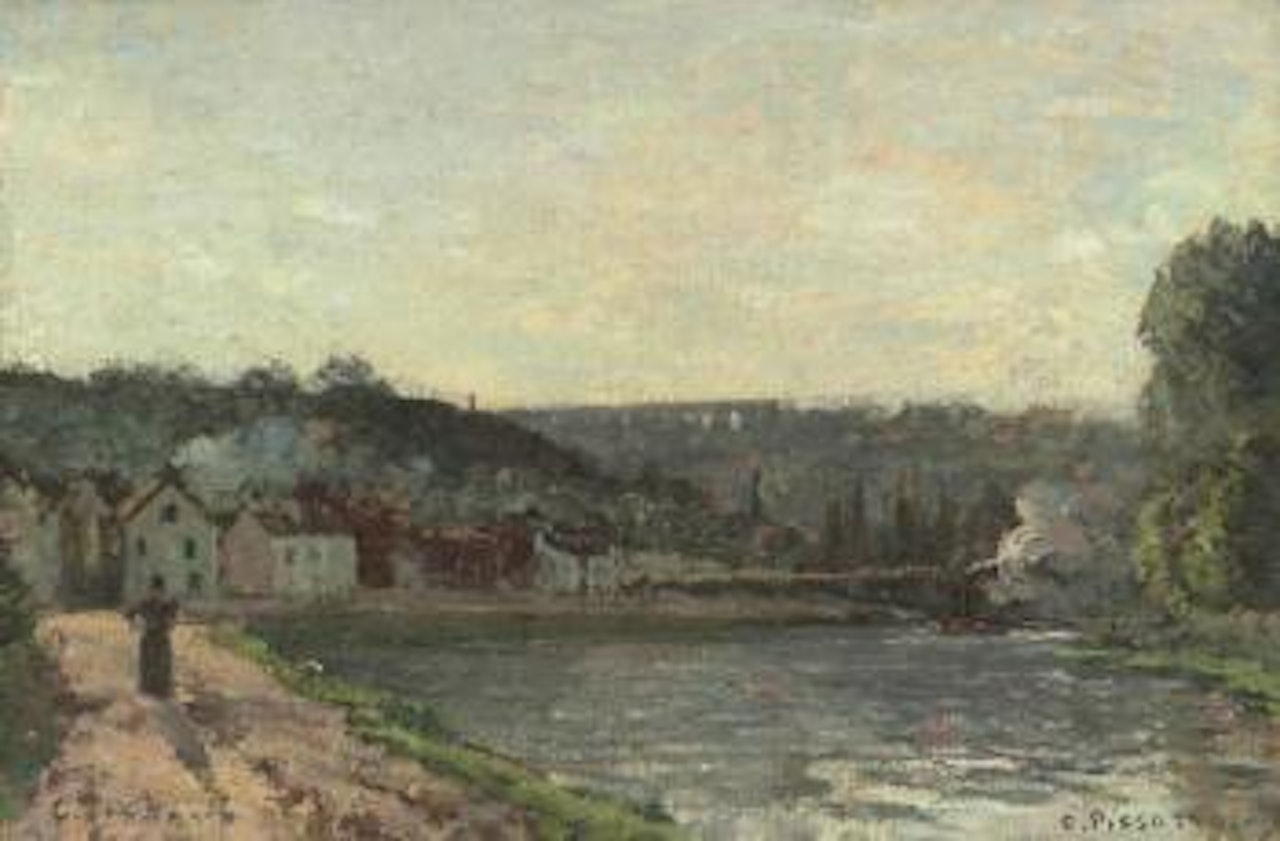Bords De La Seine à Bougival by Camille Pissarro