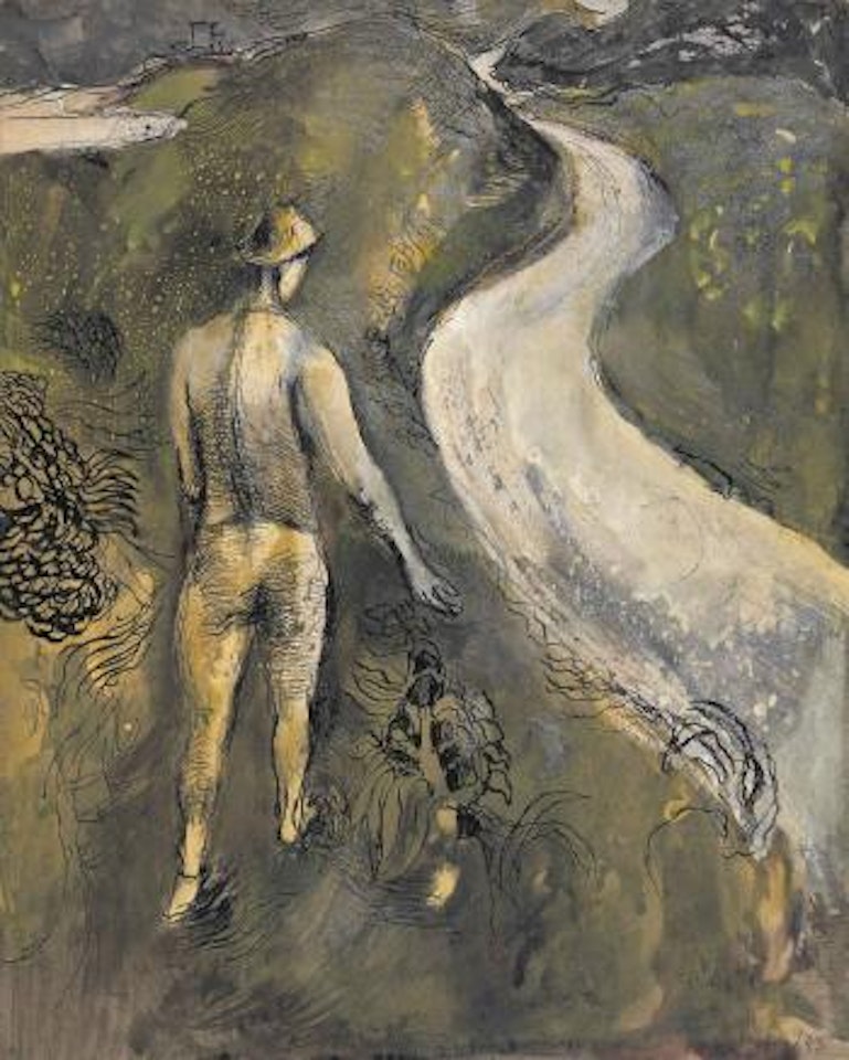 Man Sowing By The River by Keith Vaughan