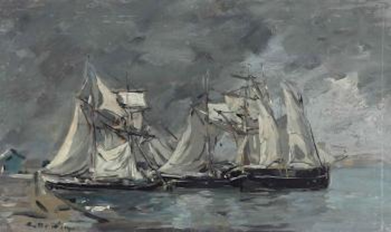 Entrée Du Port De Trouville by Eugène Boudin