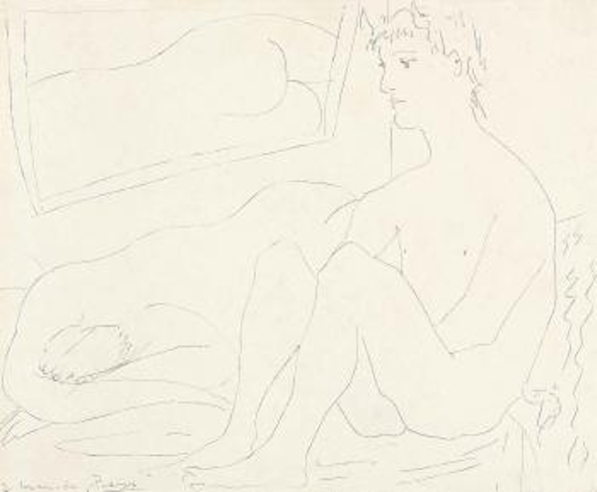 La Nymphe Et Le Satyre by Pablo Picasso