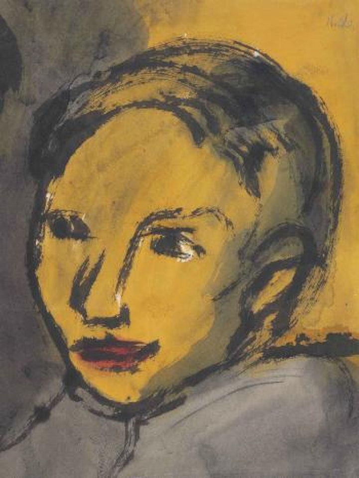 Knabenkopf Im Halbprofil Nach Links by Emil Nolde
