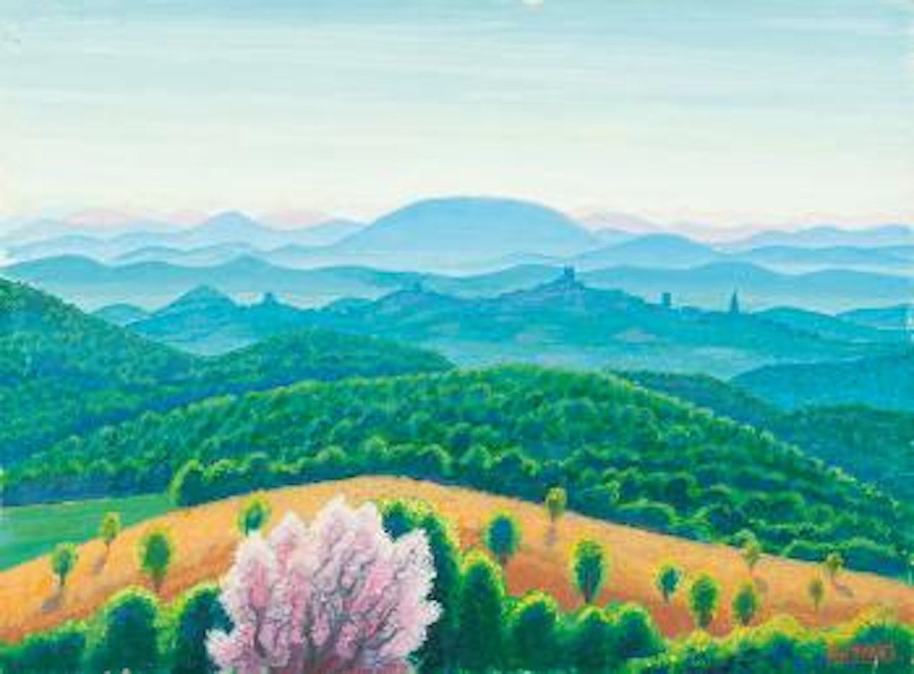 Paesaggio umbro [Umbrian landscape] by Gerardo Dottori