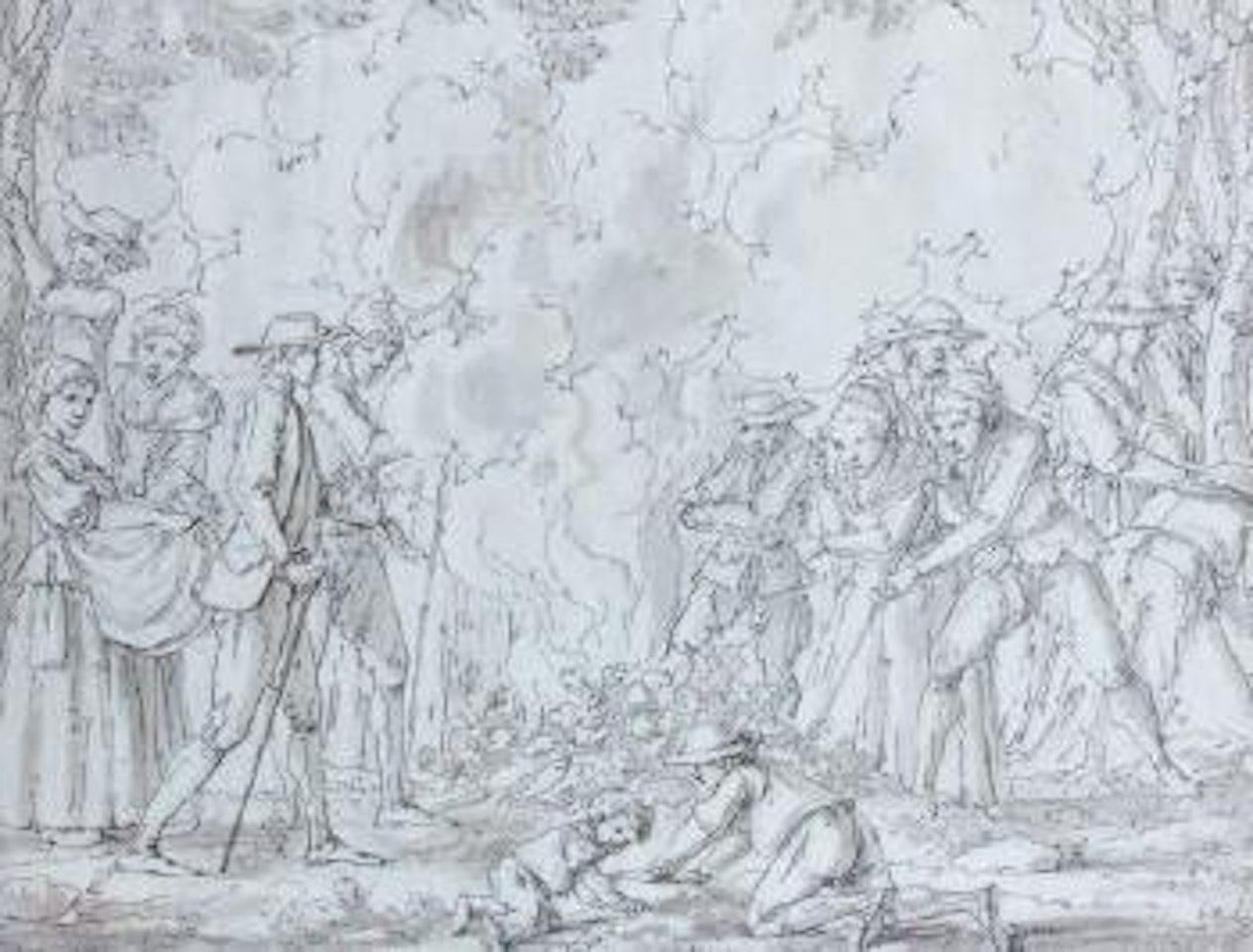 Le feu avec les sarments by Louis-Félix de la Rue