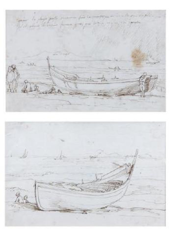 Barques sur la plage by Claude Joseph Vernet