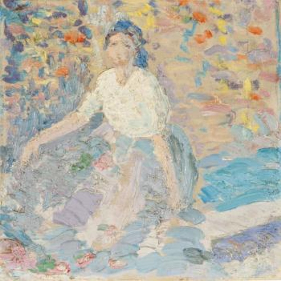 Woman in a Garden by Joseph Raphael