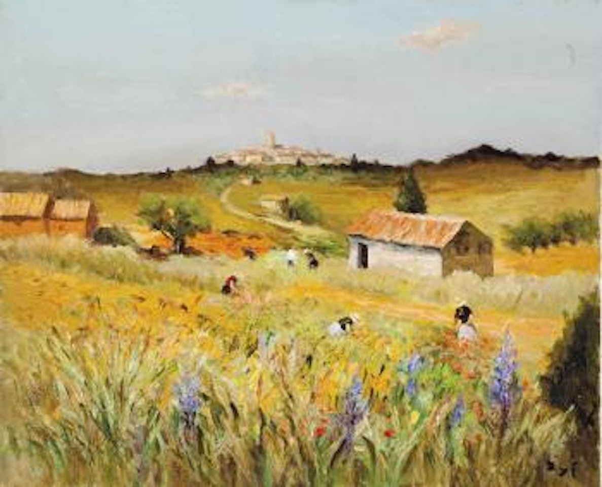 Cueillette des fleurs près de St Paul de Vence by Marcel Dyf