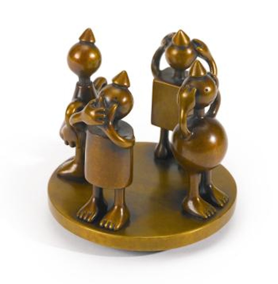 Three Evils and Cone Figure by Tom Otterness