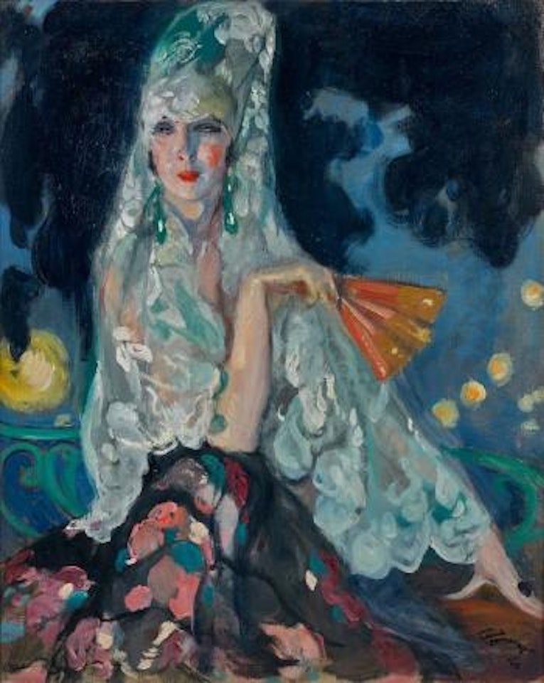 Espagnole à la mantille by Jean Gabriel Domergue