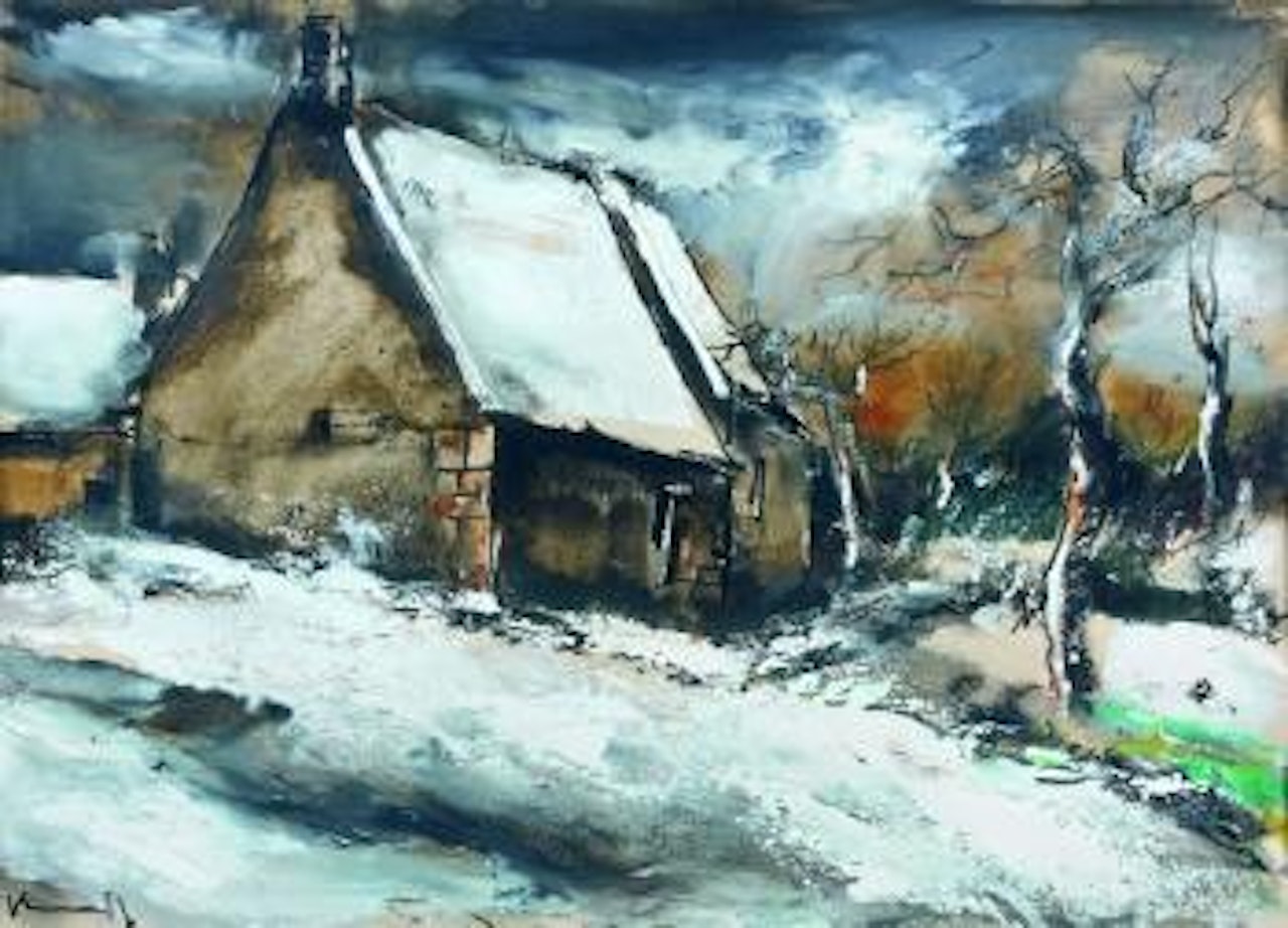Ferme sous la neige by Maurice de Vlaminck