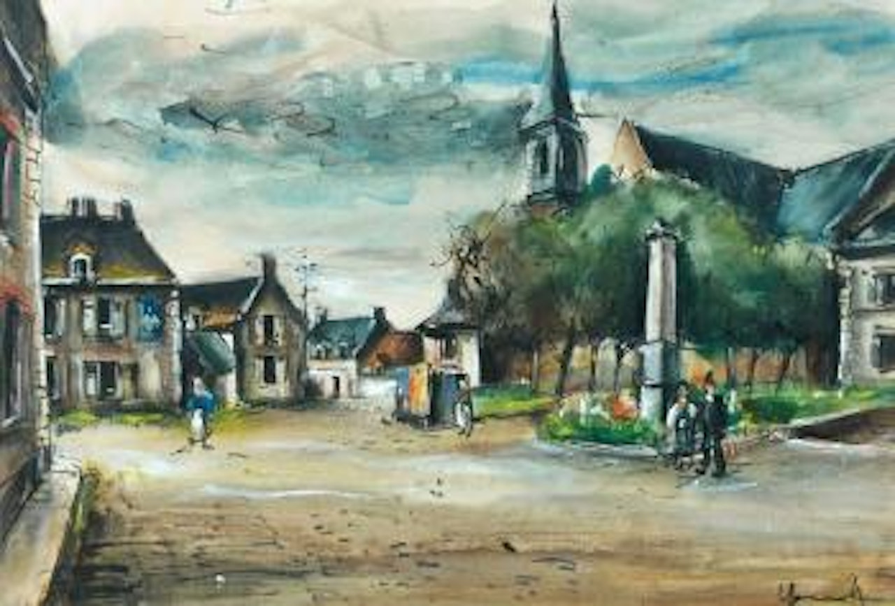 Place de village by Maurice de Vlaminck