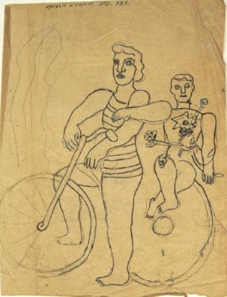 Cycliste et enfant by Fernand Leger