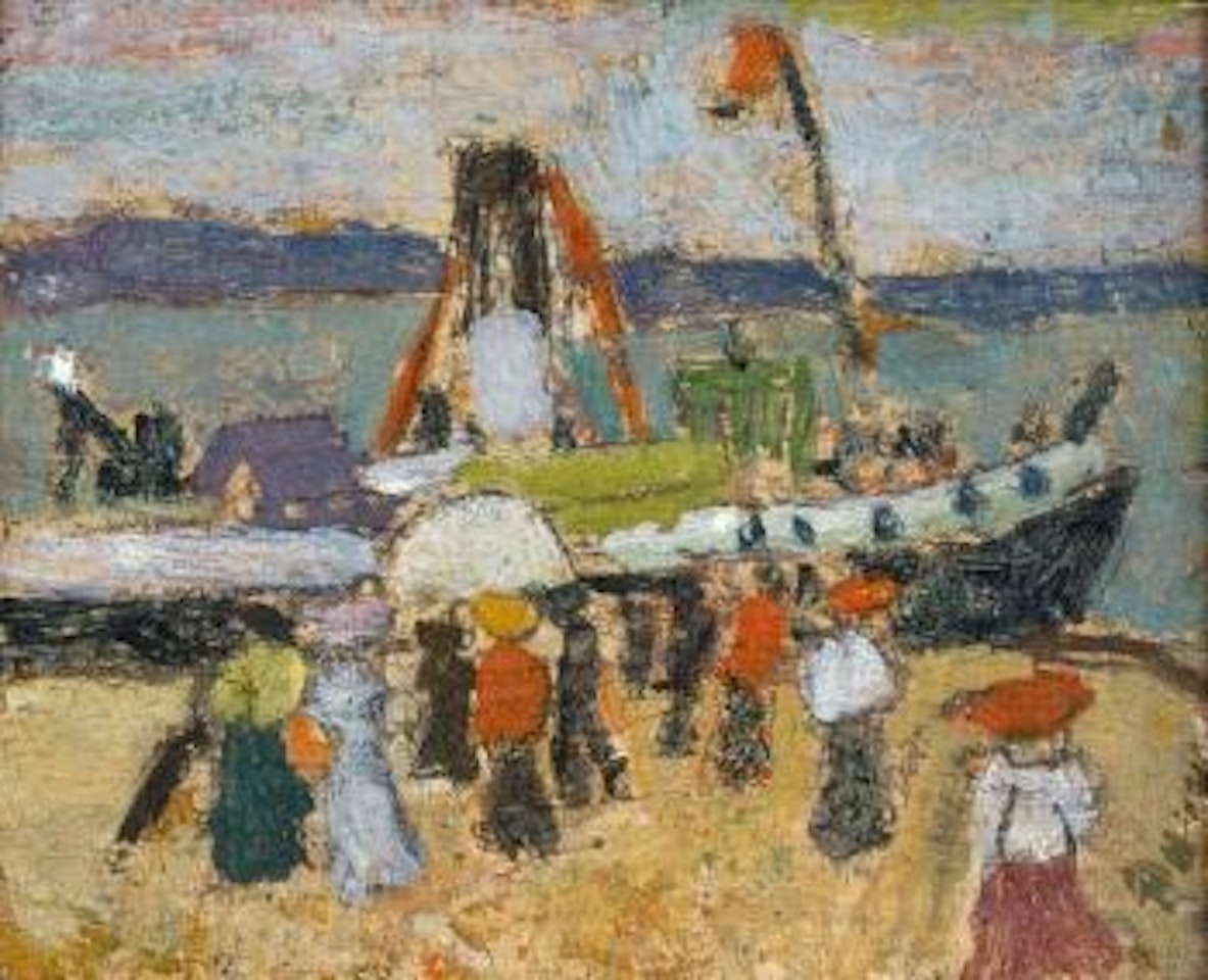 Le bateau accosté by Jean Pougny
