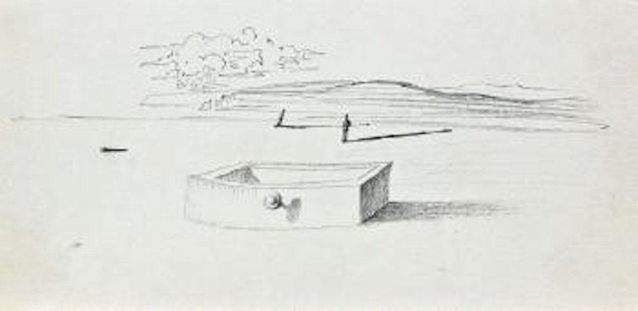 Paysage (illustration pour Sécheresse) by Salvador Dali