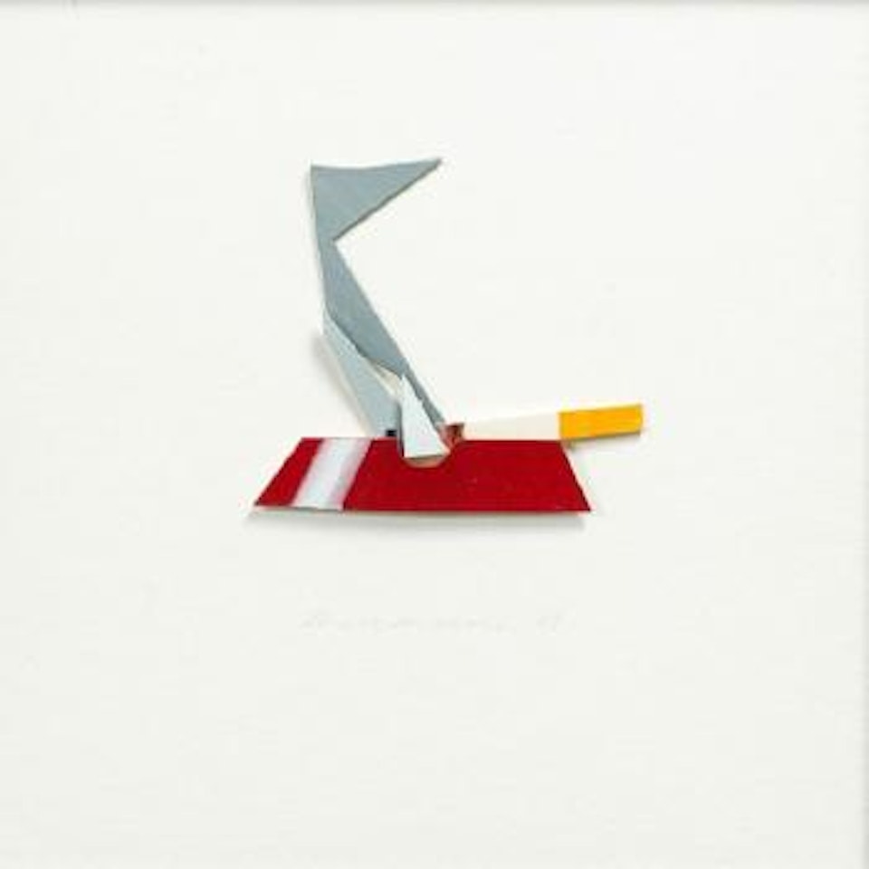 Smoking cigarette in ashtray by Tom Wesselmann