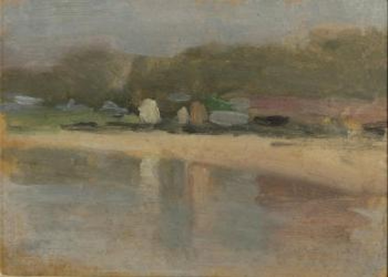 Bathing boxes by Clarice Beckett
