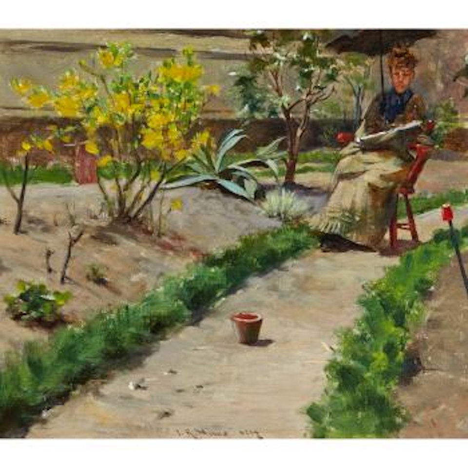 In The Garden by Irving Ramsey Wiles