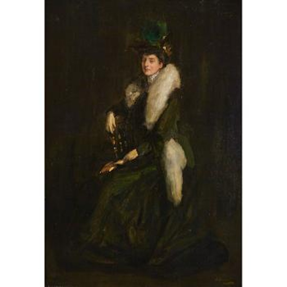 Lady In Green (Mrs. Cara H.) by John Lavery