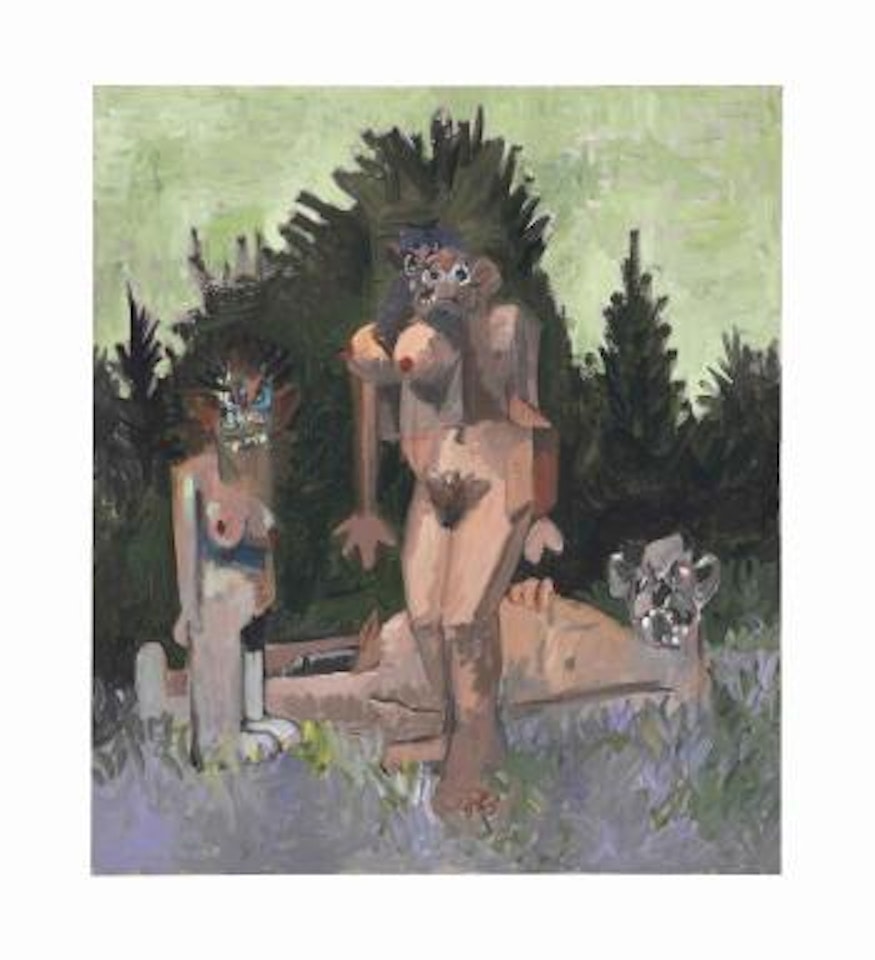 Three Figures In a Garden by George Condo