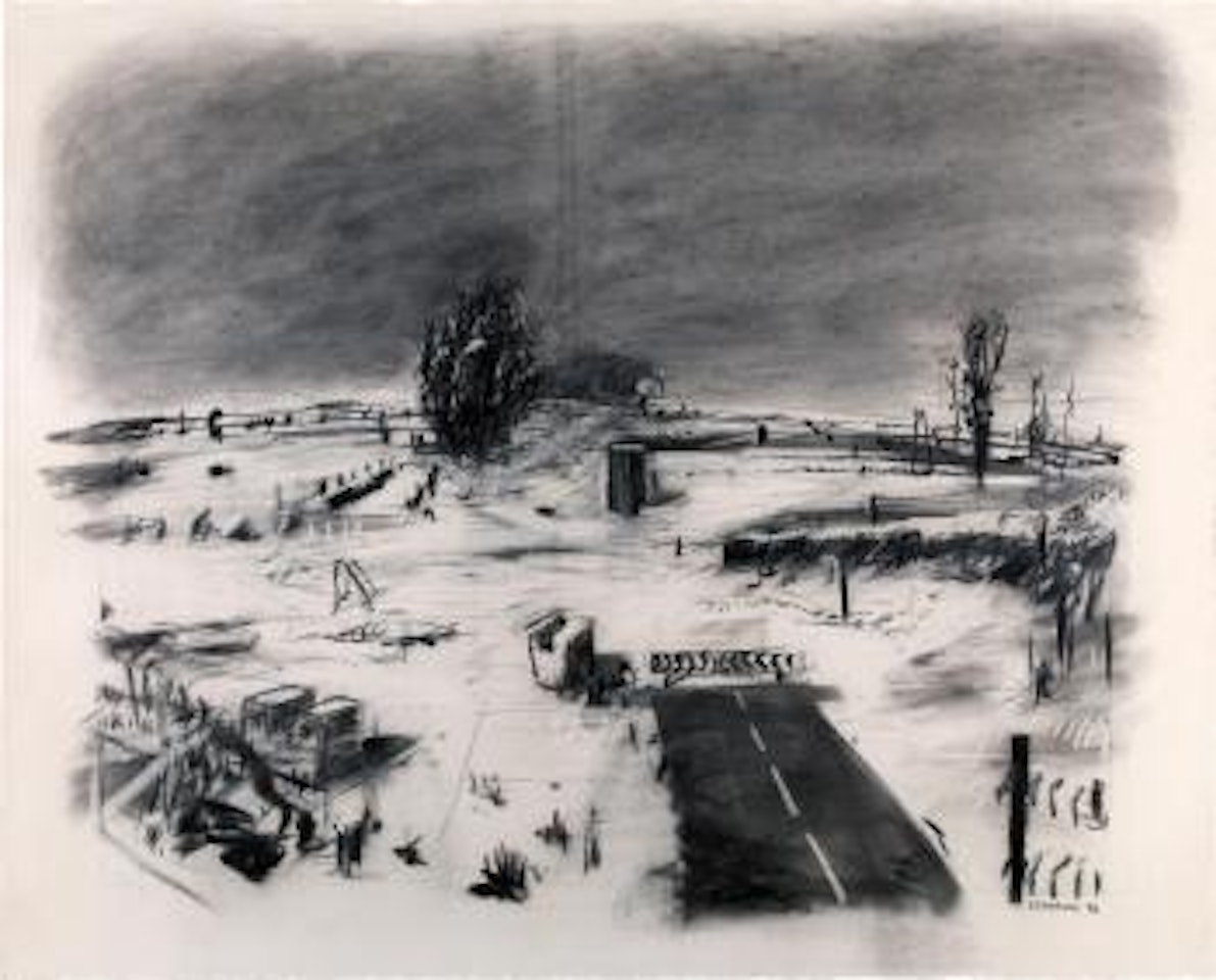 Empty landscape with cul-de-sac by William Kentridge
