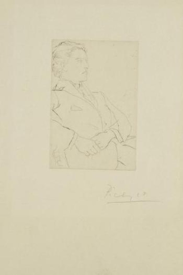 Portrait d'André Breton de trois quarts by Pablo Picasso