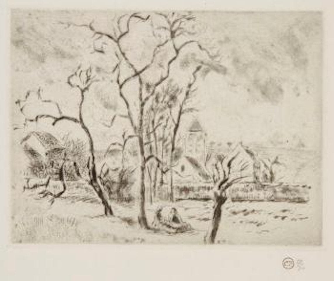 Église d'Osny, près Pontoise by Camille Pissarro