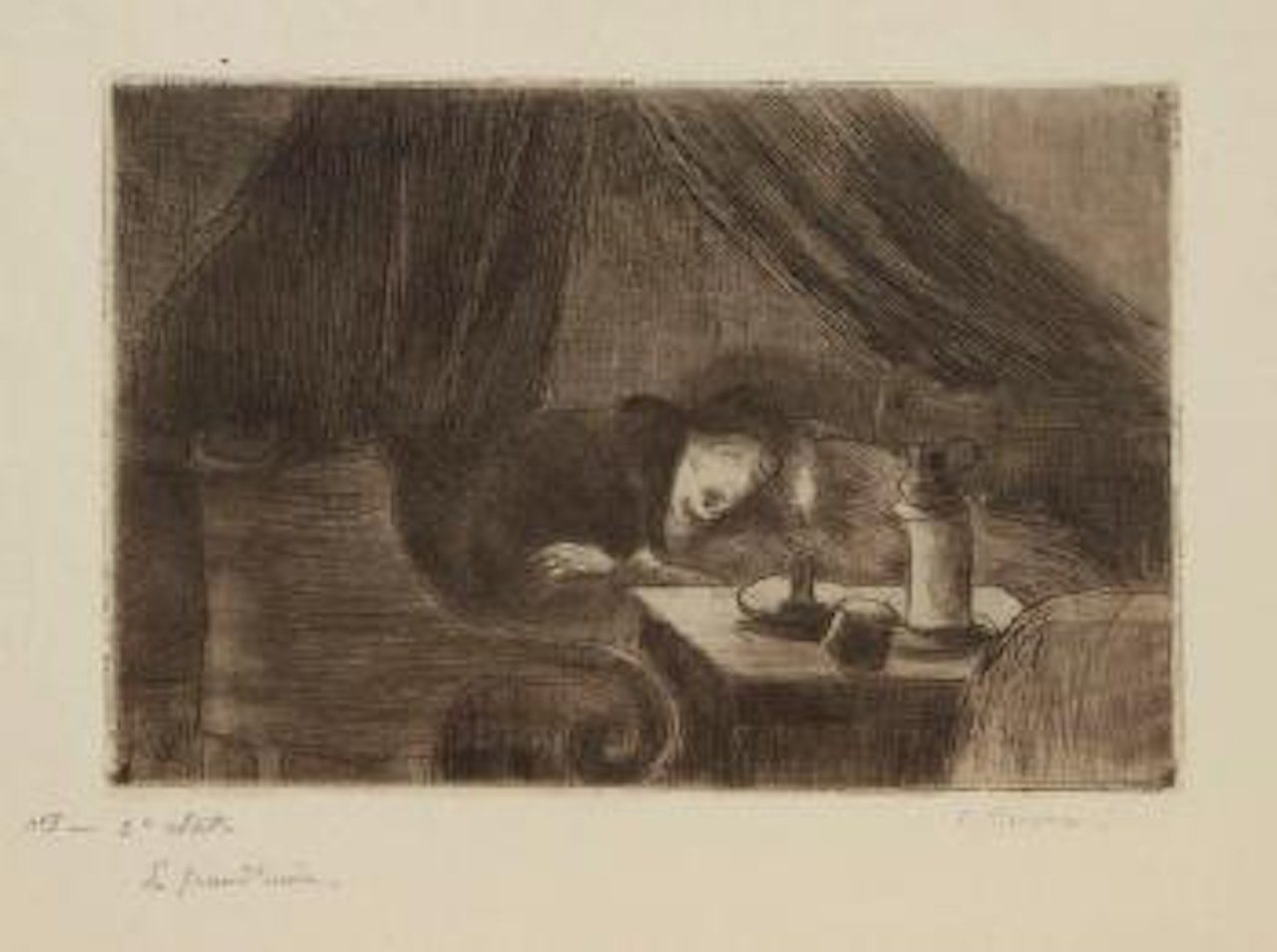 Grand-mère (effet de lumière) by Camille Pissarro