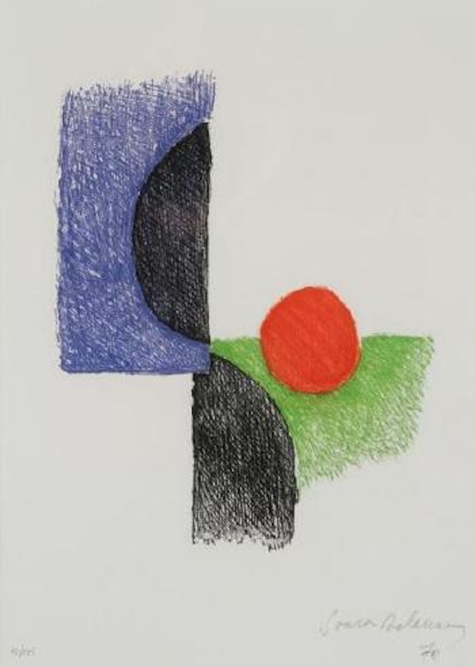 Composition au cercle rouge et formes géométriques by Sonia Delaunay